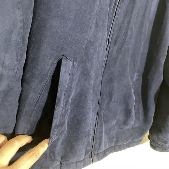 Levi's Mens Jacket Size Large Made in Korea Bomber Blue Vintage - Picture 5 of 11